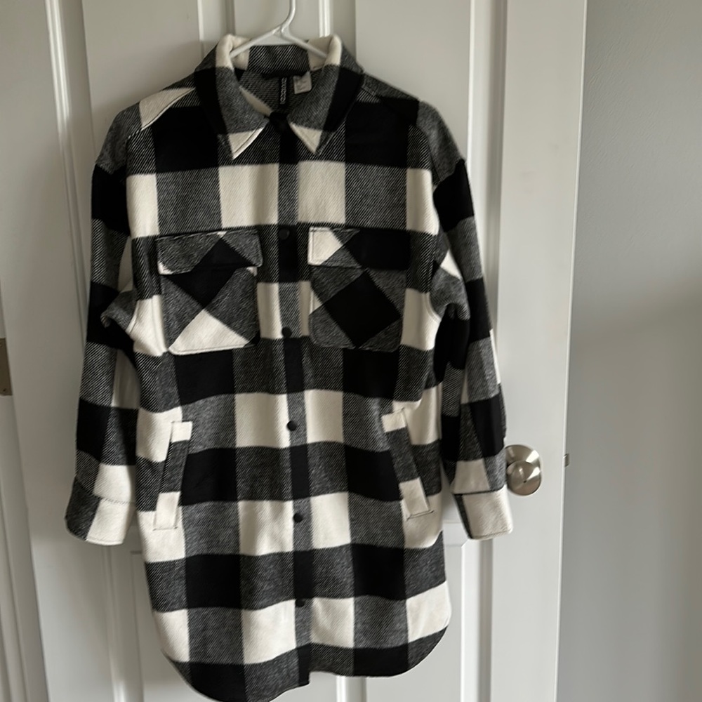 H&M Flannel Shacket NWOT XS